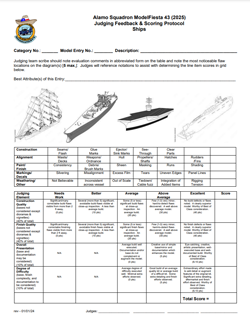 Ships and Naval vehicles Judging Guidelines